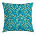 East Urban Home Modern Design Sketchy Indoor/Outdoor Floral 28" Throw Pillow Cover Polyester | 28 H x 28 W x 0.1 D in | Wayfair