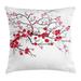 East Urban Home Japanese Plant Sakura Indoor/Outdoor Floral 26" Throw Pillow Cover Polyester | 26 H x 26 W x 0.1 D in | Wayfair