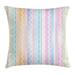 East Urban Home Vertical Pastel Soft Indoor/Outdoor Striped 28" Throw Pillow Cover Polyester | 28 H x 28 W x 0.1 D in | Wayfair