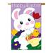 Breeze Decor Bunny Spring 2-Sided Polyester 40 x 28 in. House Flag in Black/Pink | 40 H x 28 W in | Wayfair TG-EA-H-103038-AP-P2-D-IM09-TG