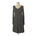 Apt. 9 Casual Dress: Black Stripes Dresses - Women's Size X-Small