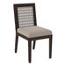 Braxton Culler Pine Isle Side Chair Upholstered/Wicker/Rattan/Fabric in Gray/White/Brown | 36 H x 18 W x 24 D in | Wayfair 1023-028/0851-73/JAVA