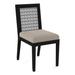 Braxton Culler Pine Isle Side Chair Upholstered/Wicker/Rattan/Fabric in Gray/White/Black | 36 H x 18 W x 24 D in | Wayfair 1023-028/0851-73/BLACK