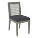 Braxton Culler Pine Isle Side Chair Upholstered/Wicker/Rattan/Fabric in Gray/Blue | 36 H x 18 W x 24 D in | Wayfair 1023-028/0851-61/GREYSTONE