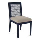 Braxton Culler Pine Isle Side Chair Upholstered/Wicker/Rattan/Fabric in Gray/Blue/White | 36 H x 18 W x 24 D in | Wayfair