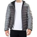 Style Spot Brave Soul Reflective Gilet Bodywarmer Taped Stripe Quilted Padded Winter Threadbare Hooded Bubble Jacket Glow Up Puffer Jacket (S) Grey