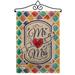 Breeze Decor Mr & Mrs Burlap Special Occasion Family 2-Sided Polyester 19 x 13 in. Garden Flag in Brown | 18.5 H x 13 W x 0.1 D in | Wayfair