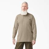 Dickies Men's Heavyweight Long Sleeve Henley T-Shirt - Desert Sand Size 2Xl (WL451)