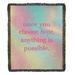 East Urban Home Choose Hope Quote Cotton Blanket Cotton in Pink/Green/Gray | 37 W in | Wayfair B6300CBC6C364D6BA65BC2A6A63B8337
