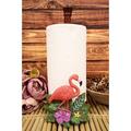 Bayou Breeze Birds of Paradise Graceful Flamingo Freestanding Paper Towel Holder Iron in Brown/Gray | 15 H x 8.25 W x 6.75 D in | Wayfair