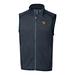 Men's Cutter & Buck Navy West Virginia Mountaineers Mainsail Full-Zip Vest