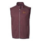 Men's Cutter & Buck Maroon Arizona State Sun Devils Mainsail Full-Zip Vest