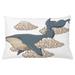 East Urban Home Whale Indoor/Outdoor Lumbar Pillow Cover Polyester | 16 H x 26 W x 0.1 D in | Wayfair 0BA8292020D94BC4A4ED02C1B3C508CB