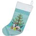 The Holiday Aisle® Merry Christmas Tree Stocking Polyester in Blue | 18 H x 13.5 W in | Wayfair 03671461DAFE4726B588C5520ECABB9B