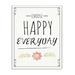 Gracie Oaks Choose Happy Everyday Panoramic Graphic Art Print Set on Canvas Canvas, Wood in Black/Pink/Yellow | 18 H x 12 W x 0.5 D in | Wayfair