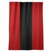 East Urban Home Ohio Football Nut Window Striped Room Darkening Rod Pocket Single Curtain Panel Sateen in Red/Black | 84 H in | Wayfair