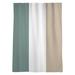 East Urban Home Michigan Warrior Window Striped Sheer Rod Pocket Single Curtain Panel Sateen in Green/White/Blue | 84 H in | Wayfair