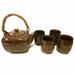 World Menagerie Dixit Porcelain China Tea Set for 4 People Porcelain China/Ceramic in Brown | 12 H x 8 W x 8 D in | Wayfair