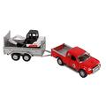 Van Manen 520090 Pick-Up with Trailer (Excavator Accessories Pull Back Drive Colour: Red)