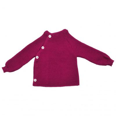 Reiff - Kid's Schlüttli Uni - Merinopullover Gr 74/80 lila