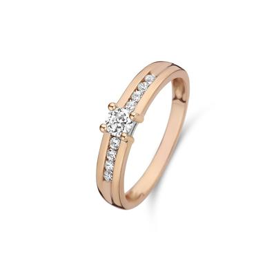Isabel Bernard Ring La Concorde Estee - 585 roségold und weißgold 60 Damen