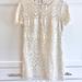 Free People Dresses | Free People Distressed Ivory Lace Shift Dress | Color: Cream | Size: 6