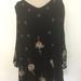 Free People Dresses | Free People Black Floral Embroidery Dress Sz Xs | Color: Black | Size: Xs