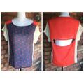 Urban Outfitters Tops | Cooperative Colorblock Open Back Top | Color: Blue/Orange | Size: S