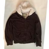 Urban Outfitters Jackets & Coats | Greentea Full Zip Brown Plush Fur Lined Hoodie | Color: Brown | Size: M