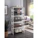 Oxford 5 Tier Bookcase in Driftwood/White - Convenience Concepts 203050WDFTW