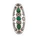 Forest Dazzle,'Floral Green Onyx Cocktail Ring from India'