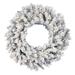 Vickerman 629536 - 36" Frosted Silver Wreath DuraLit 150WW (A193737LED) Silver Colored Christmas Wreath