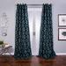 Red Barrel Studio® Daniell Damask Semi-Sheer Grommet Single Curtain Panel Polyester in Black/Brown | 84 H in | Wayfair ZRYA-BLCK-84