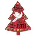 The Holiday Aisle® Peace on Earth Christmas Tree Cutouts Wood in Brown | 18 H x 14 W x 1 D in | Wayfair 0E90D1576DF94E3FB3178CDDE918519F