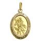 Alexander Castle Solid 9ct Gold St Christopher Pendant Medal for Women Men Boys Girls - with Jewellery Gift Box - 'SAINT CHRISTOPHER PROTECT US' Engraving