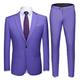 Leader of the Beauty Men's Peak Lapel Business Suit 2 Pieces Wedding Suits One Button Groom Tuxedos Evening Party Suits Lilac 38 chest/32waist