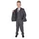 Cinda 5 Piece Boy Suits Boys Wedding Suit Page Boy Party Prom (12-13 Years, Grey)