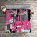 East Urban Home New York Coverlet Set Microfiber in Pink/Yellow | King Bedspread + 2 Shams | Wayfair 594CE8317BD94376A1569A5C2FB0068E