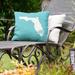 East Urban Home Sweet Indoor/Outdoor Throw Pillow Polyester/Polyfill blend in Green/Blue | 16 H x 16 W x 3 D in | Wayfair