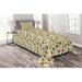 East Urban Home Owl Orange/Green/Light Yellow Microfiber Coverlet/Bedspread Set Microfiber in Green/Orange/Yellow | Twin Bedspread + 1 Sham | Wayfair