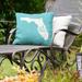 East Urban Home Sweet Indoor/Outdoor Throw Pillow Polyester/Polyfill blend in Green/Blue | 16 H x 16 W x 3 D in | Wayfair