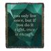 East Urban Home Faux Gemstone You Only Live Once Quote Cotton Woven Blanket Cotton in Green | 50 W in | Wayfair DCA17DF938FE40E1AB5316DB02132748