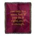 East Urban Home Faux Gemstone You Only Live Once Quote Cotton Woven Blanket Cotton in Red/Indigo/Brown | 50 W in | Wayfair