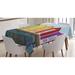 East Urban Home Ambesonne Landscape Tablecloth, Image Of Colorful Beach Cabins On An Old Wooden Pier By Sea Summer Beach House | 60 D in | Wayfair