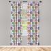 East Urban Home Ambesonne Mandala 2 Panel Curtain Set, Ornamental Different Floral Motifs In Circular Designs Oriental Abstract | 84 H in | Wayfair