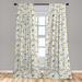 East Urban Home Ambesonne Yellow Curtains, Pattern w/ Bees & Chamomile Daisy Flowers In Flourishing Meadow Nature | 84 H in | Wayfair