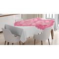 East Urban Home Ambesonne Love Tablecloth, Lace Heart w/ Floral Pattern Wedding Valentine Blossoms Leaves Classic Retro | 60 D in | Wayfair