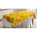 East Urban Home Ambesonne Yellow Tablecloth, Abstract Corn Pattern w/ Vivid Colored Design Elements Country Life Themed | 60 D in | Wayfair