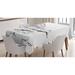 East Urban Home Ambesonne Sketchy Tablecloth, View Of Pine Forest By The Lake w/ Mountains In Rural Countryside Nature Scenery | 52 D in | Wayfair