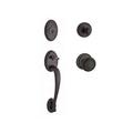 Baldwin Columbus Handleset w/ Single Cylinder Deadbolt & Door Knob & Rosette in Brown | 22 H x 6.7 W x 3.6 D in | Wayfair 9BR1801-493